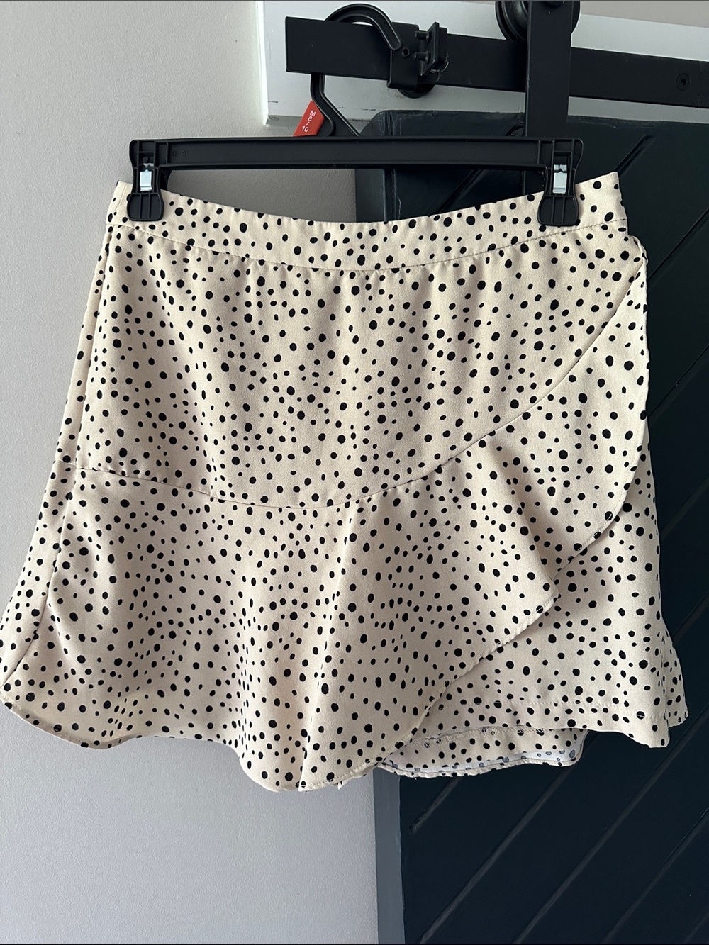 Potter's Pot Cream and Black Polka Dot Ruffle Skort